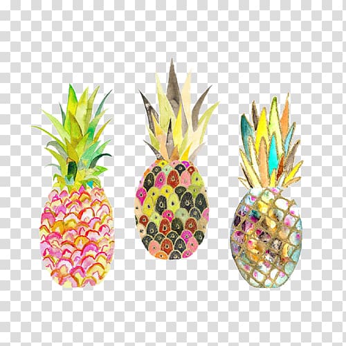 Pineapple Watercolor painting Printmaking Art, tropical fruit transparent background PNG clipart