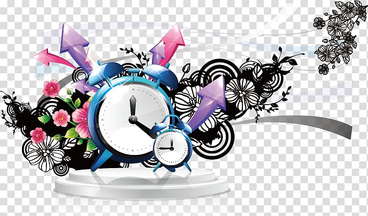 Alarm clock , Creative Time transparent background PNG clipart