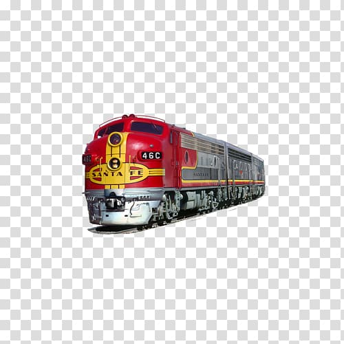 Atchison, Topeka and Santa Fe Railway Train Rail transport Super Chief, West Train transparent background PNG clipart