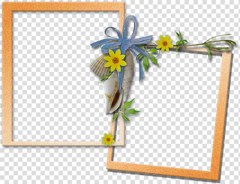 Frames Flower, green frame transparent background PNG clipart