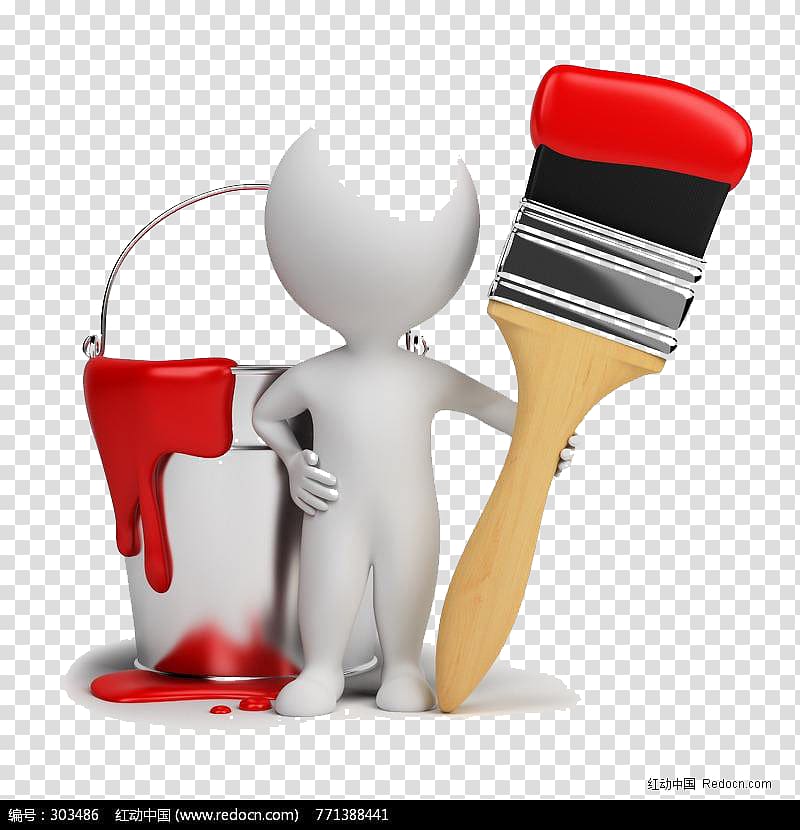 House painter and decorator Job Paint Rollers Painting, Oil brush decoration transparent background PNG clipart