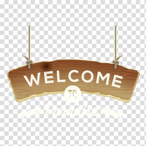 brown and white welcome signage , Summer Euclidean Illustration, welcome transparent background PNG clipart