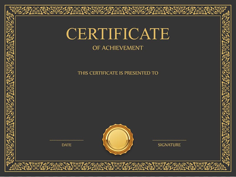 Certificate of Achievement, Academic certificate Template, Certificate Template transparent background PNG clipart