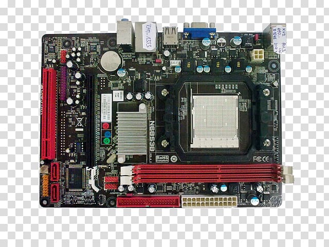 Motherboard PCI Express Computer hardware Mini-ITX Central processing unit, Socket AM3 transparent background PNG clipart