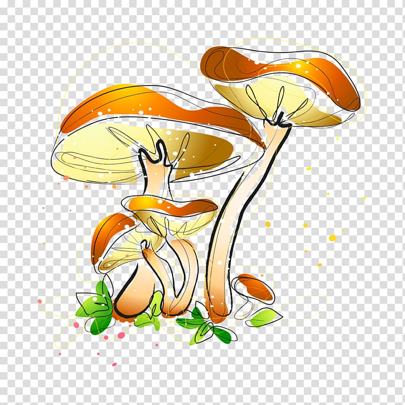 Watercolor painting Mushroom Fungus Illustration, Hand-painted watercolor mushrooms transparent background PNG clipart