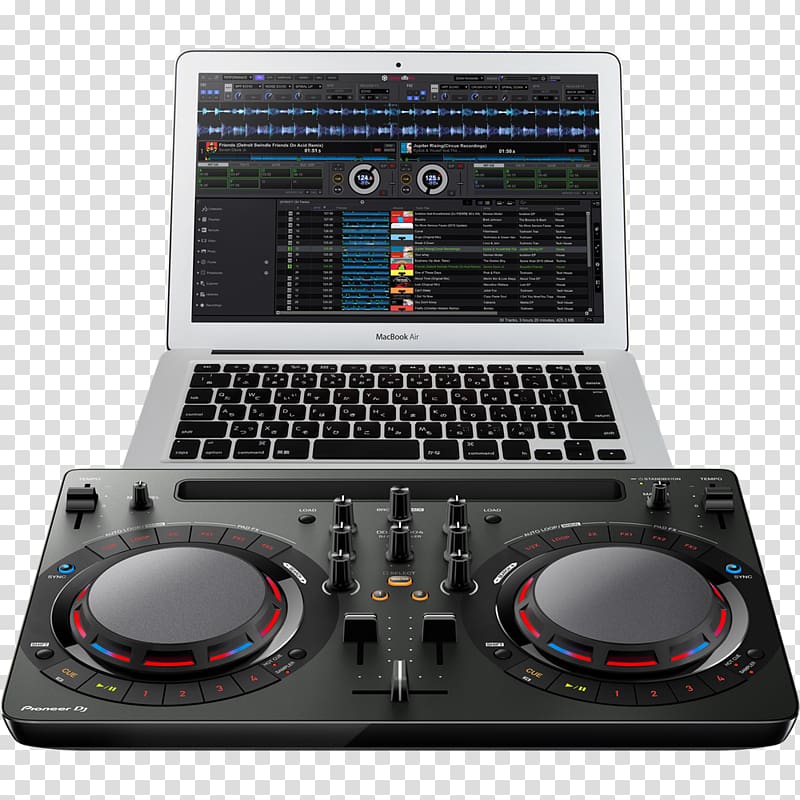 Disc jockey DJ controller Pioneer DJ Virtual DJ Audio, djing music figures transparent background PNG clipart