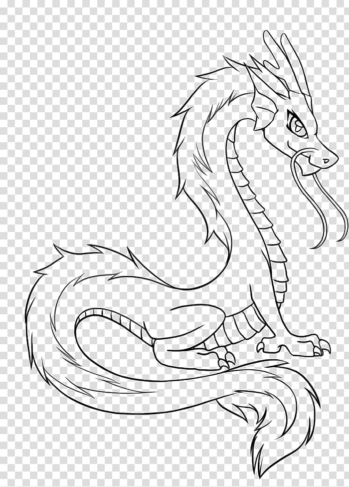 Chinese dragon Drawing Chinese mythology Legendary creature, dragon transparent background PNG clipart