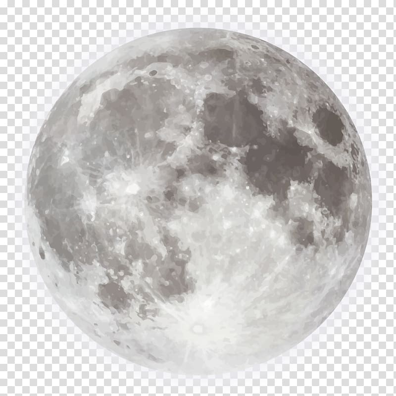 Realistic Moon PNG Clipart Image​