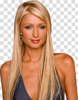 woman's face, Paris Hilton Purple Dress transparent background PNG clipart