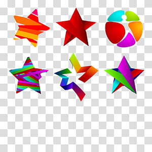 Euclidean Star , Color ribbon pentagram transparent background PNG clipart thumbnail