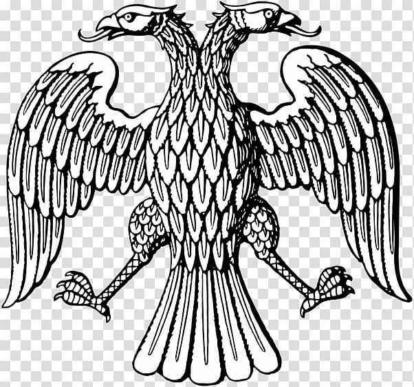Double-headed eagle Byzantine Empire Coat of arms of Russia, Double Headed Eagle transparent background PNG clipart