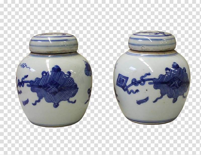 Blue and white pottery Ceramic Jar Porcelain, the blue and white porcelain transparent background PNG clipart