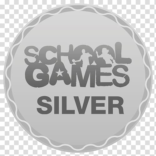 Elementary school Sports Game Logo, silver mark transparent background PNG clipart