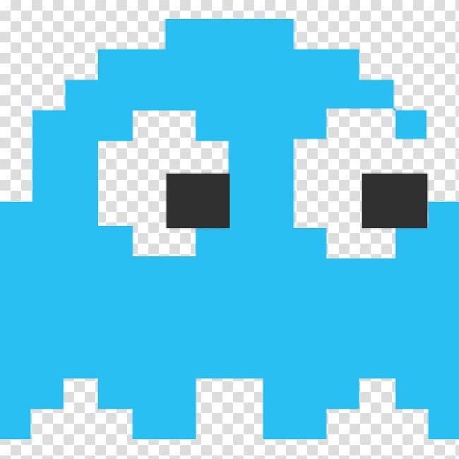 Pac-Man enemy illustration, Pacman Pixel Blue Ghost transparent background PNG clipart