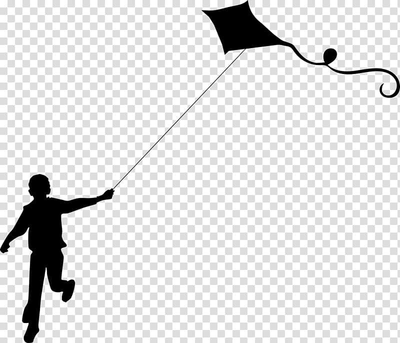Kite Silhouette , fly a kite transparent background PNG clipart