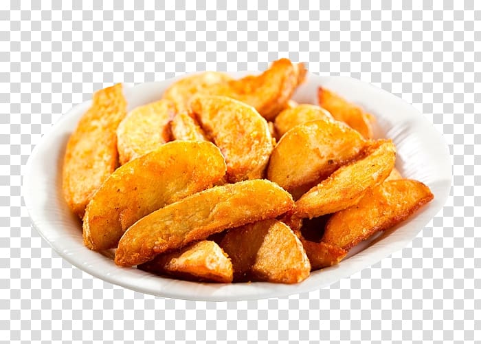 fried potatoes, French fries Hamburger Potato wedges Onion ring, Delicious potato chips transparent background PNG clipart