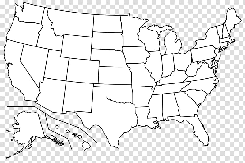 White And Black U S A Map Illustration Blank Map Western United