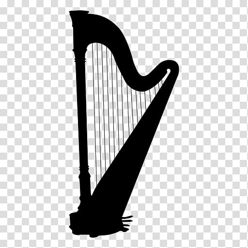Celtic harp Silhouette Musical Instruments, harp transparent background PNG clipart