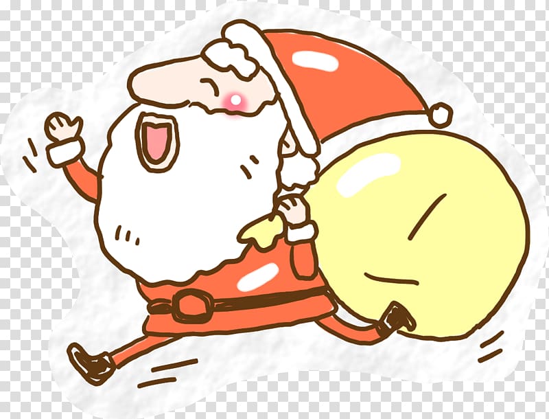 free santa running clipart png