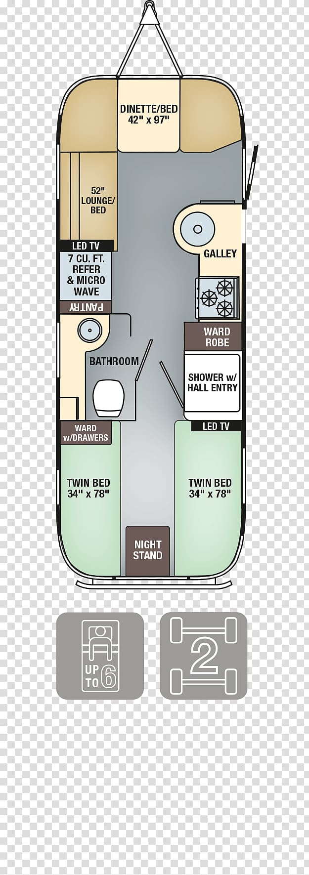 Floor plan Airstream Caravan Campervans, Battery Furnace transparent background PNG clipart