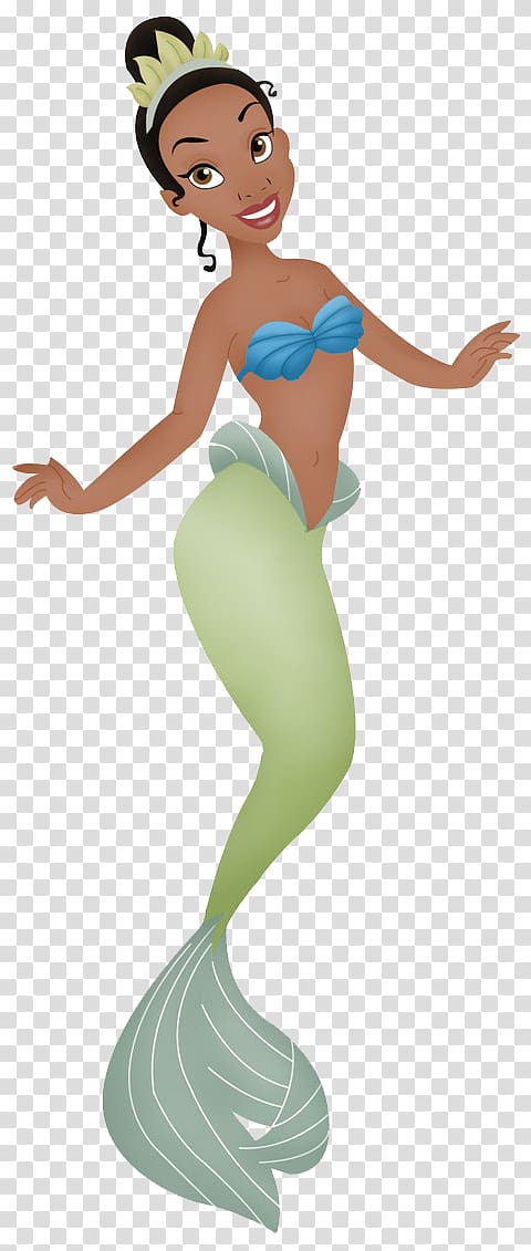 Tiana The Princess and the Frog Rapunzel Mermaid Megara, Mermaid tale transparent background PNG clipart