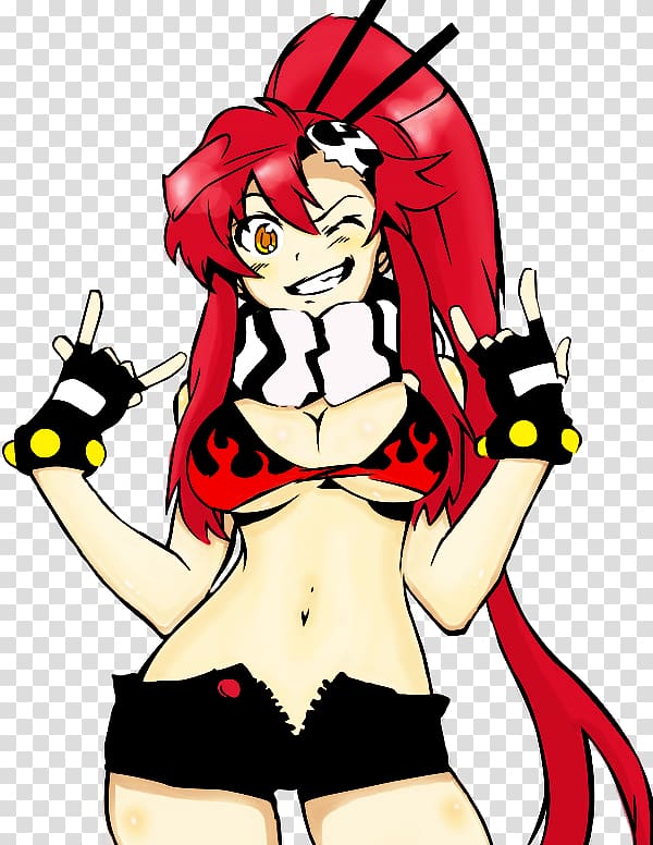 Yoko Littner Kamina Drawing Anime, Anime transparent background PNG clipart