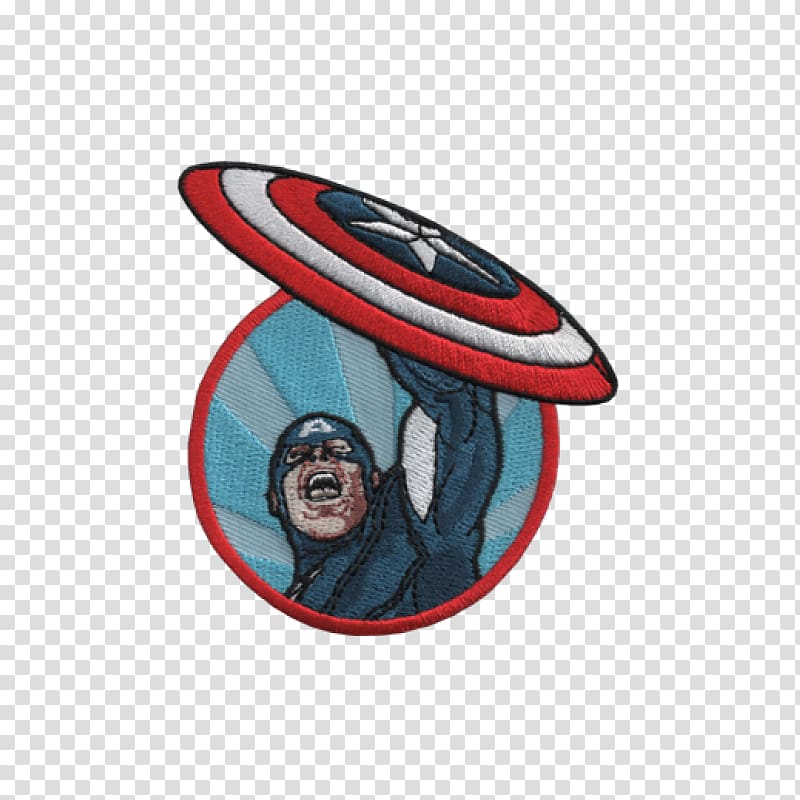 Captain America Embroidery The Avengers Parche bordado termoadhesivo, los Vengadores, Capitán américa... Embroidered patch, captain america transparent background PNG clipart