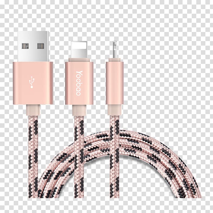 Lightning USB-C Micro-USB Data cable, lightning transparent background PNG clipart