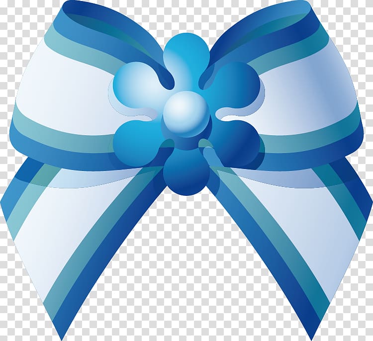Blue Euclidean Icon, Beautiful bow creative transparent background PNG clipart