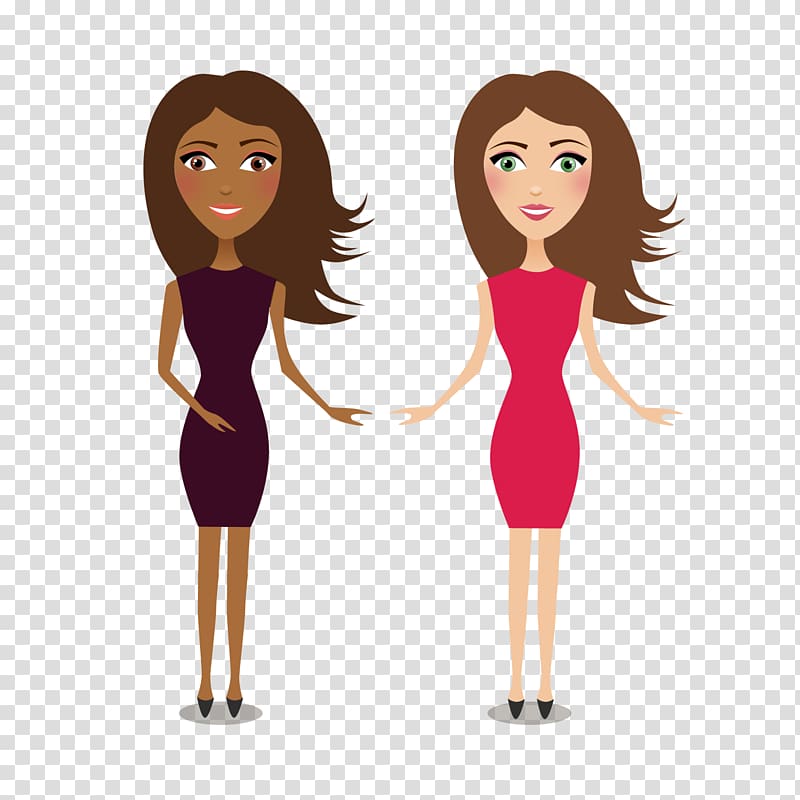 Cartoon Female , thinking woman transparent background PNG clipart