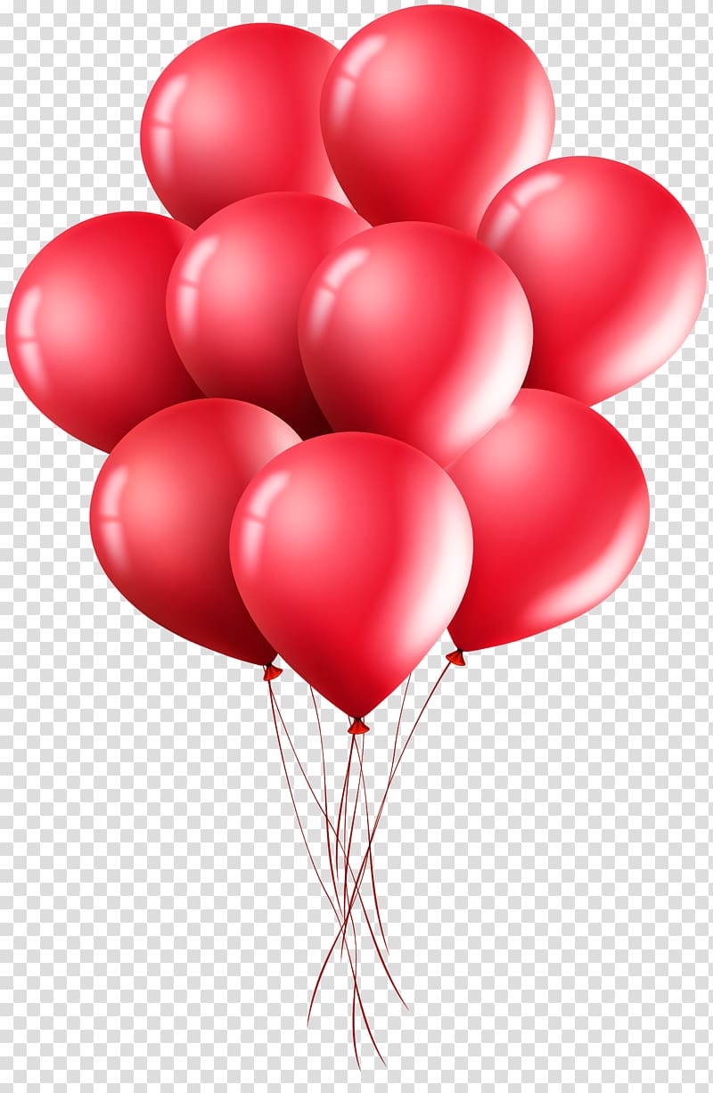 red balloons illustration, Red Balloon , Red Balloons transparent background PNG clipart