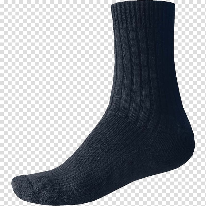 unpaired black anklet sock, Black Sock transparent background PNG clipart