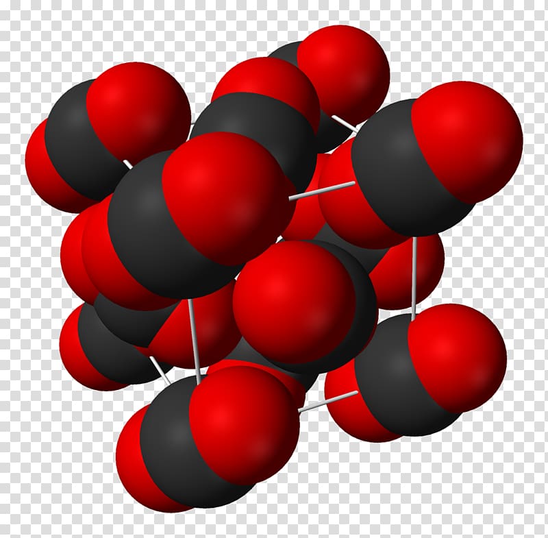 Carbon dioxide Gas Dry ice Space-filling model, structure diagram transparent background PNG clipart