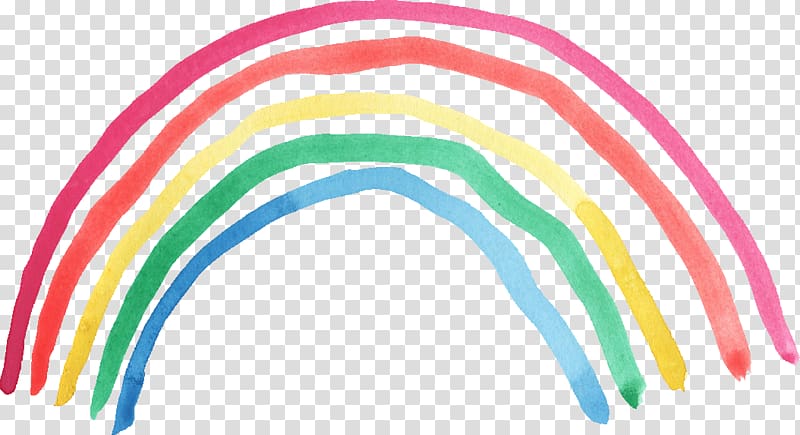 rainbow illustration, Watercolor Watercolor painting Rainbow , watercolour blue transparent background PNG clipart