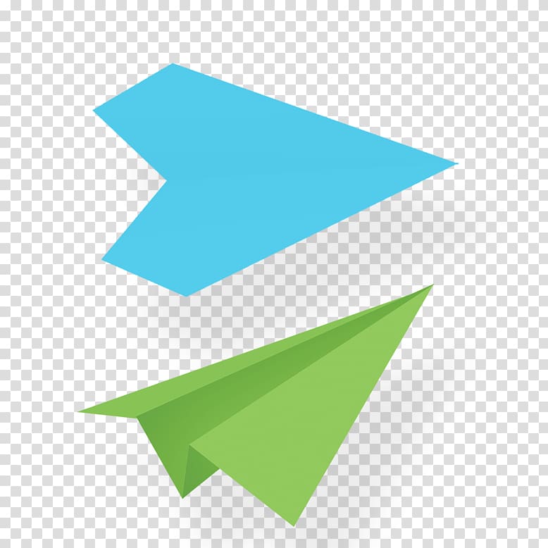 Airplane Paper plane Green, Paper airplane transparent background PNG clipart