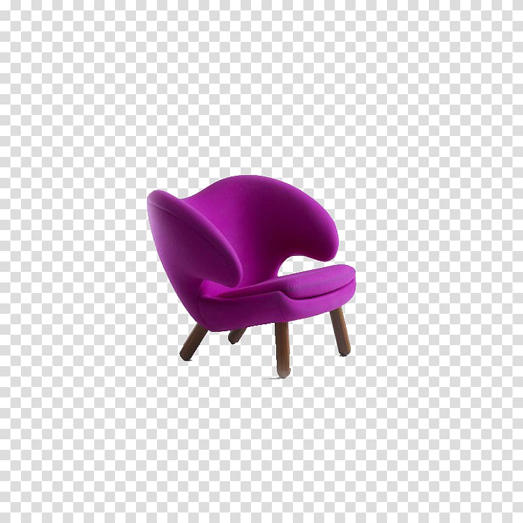 Eames Lounge Chair Fauteuil Furniture, Purple sofa transparent background PNG clipart