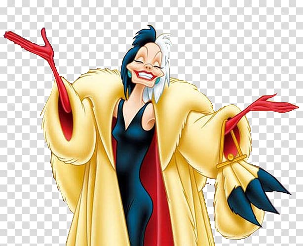 Cruella de Vil The Hundred and One Dalmatians Maleficent Jafar Pluto, Comic female devil transparent background PNG clipart