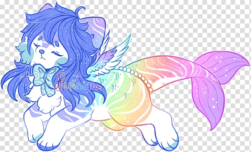 Fairy Mermaid Rainbow Legendary creature, Fairy transparent background PNG clipart