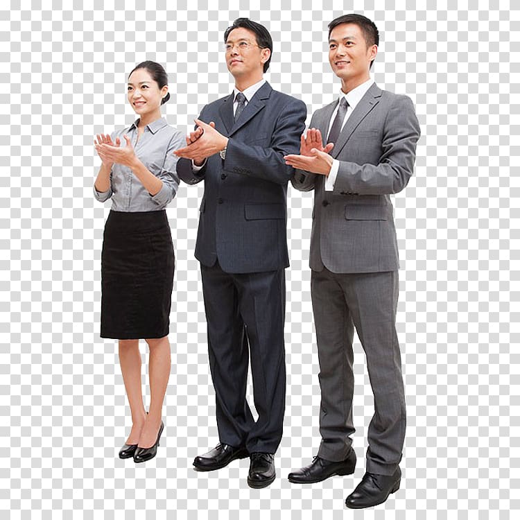 three people clapping their hands, , Welcome to People transparent background PNG clipart