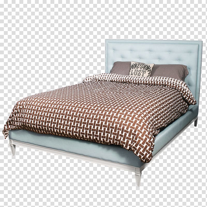 Bed frame Bedroom Furniture Duvet, Continental simple double bed transparent background PNG clipart