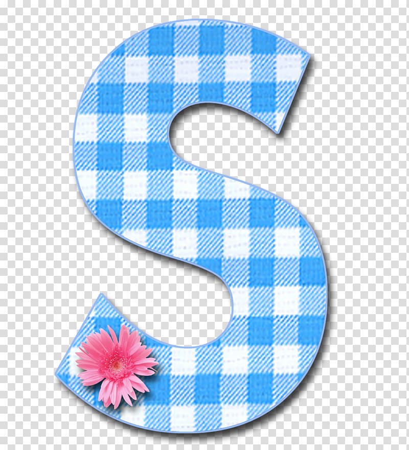 Blue Letter Alphabet S Gingham, burning letter a transparent background PNG clipart