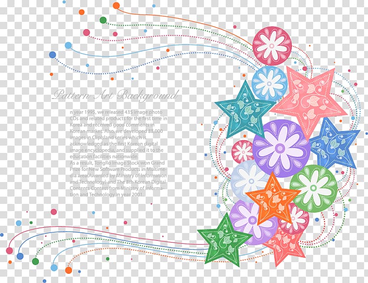 flowers and stars illustration, Euclidean Star, Stars Snowflakes envelope Shading transparent background PNG clipart