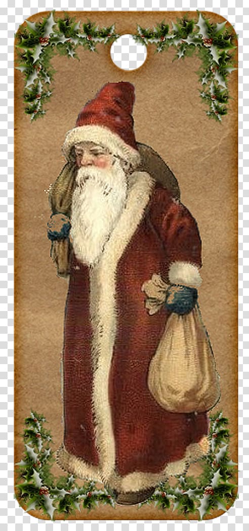 Santa Claus Christmas ornament Christmas card Belsnickel, old Tag transparent background PNG clipart