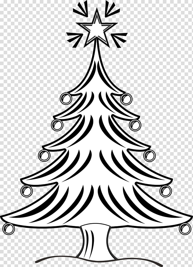 Christmas tree Drawing Black and white , Christmas Tree Drawing S transparent background PNG clipart