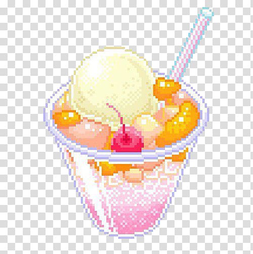 Pixel art Chocolate ice cream, others transparent background PNG clipart
