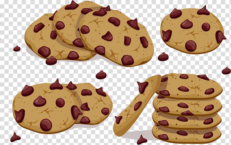 brown cookies illustration, Chocolate chip cookie, Chocolate Cookies transparent background PNG clipart