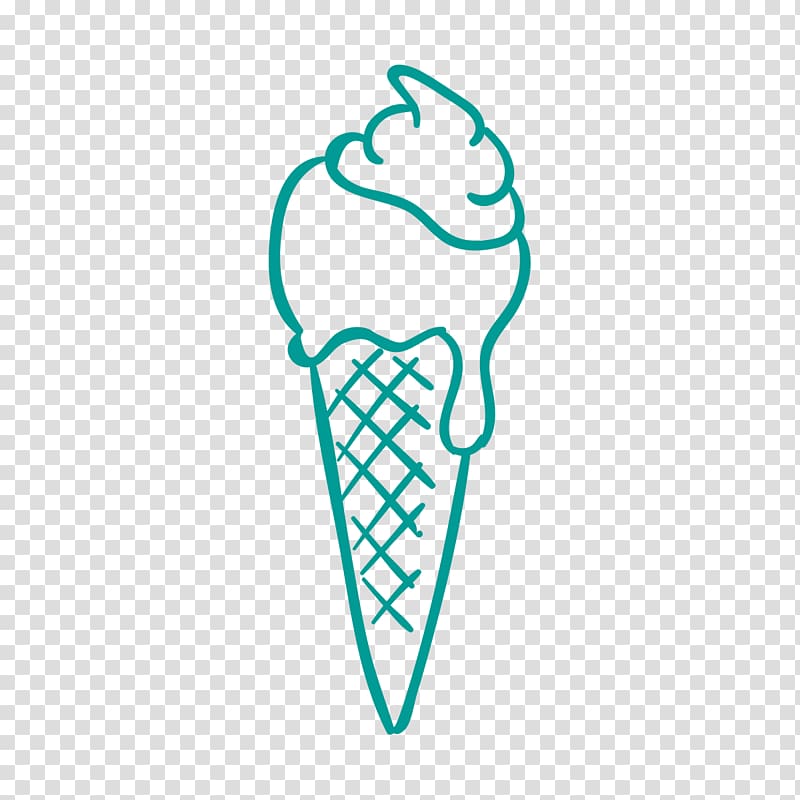 Ice cream cone Dessert, Hand painted ice cream transparent background PNG clipart