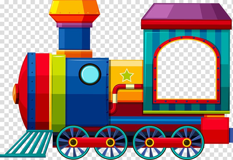 multicolored train illustration, Train Rail transport Child , Toy train transparent background PNG clipart