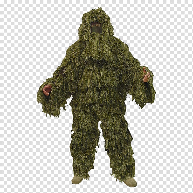 Ghillie Suits Military camouflage U.S. Woodland, suit transparent background PNG clipart