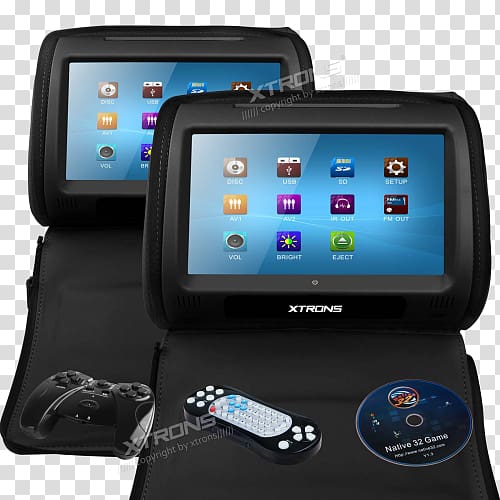 Car Head restraint Touchscreen DVD player Computer Monitors, game consoles transparent background PNG clipart